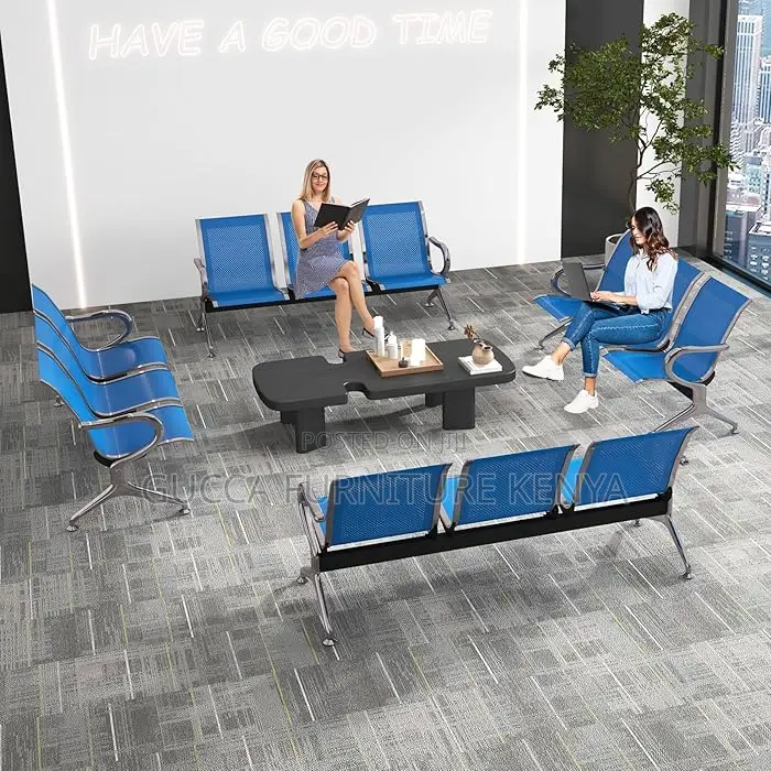 Benches:3-Seater Steel Hospital Reception Quest Bench