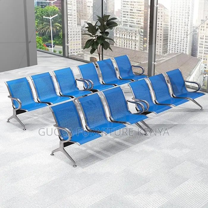 Benches:3-Seater Steel Hospital Reception Quest Bench