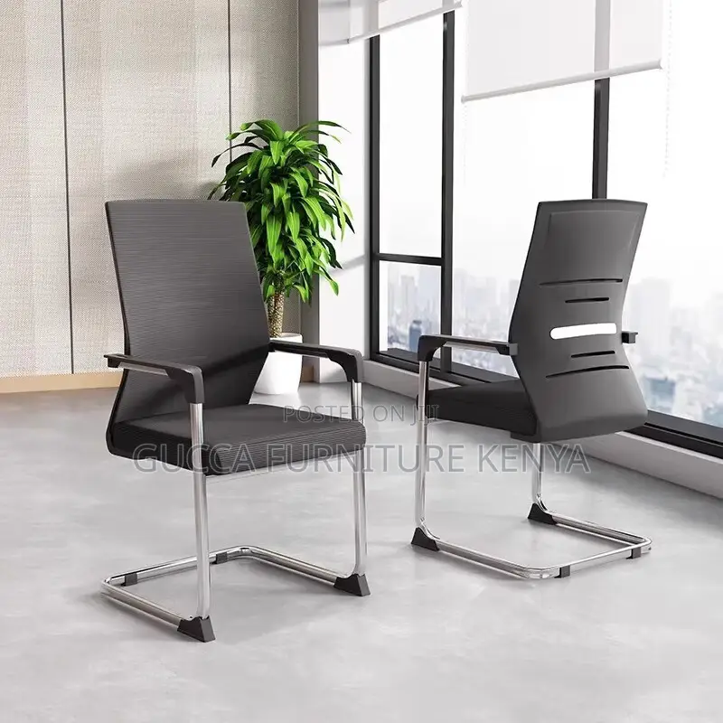 Office Chairs: Mesh Cantilever Visitors Office Bow Chair