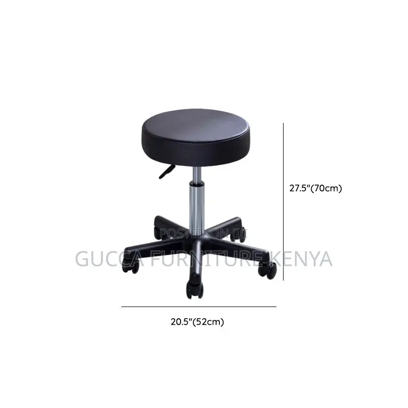 Home Chairs: Contemporary Height-Adjustable Round Barstool