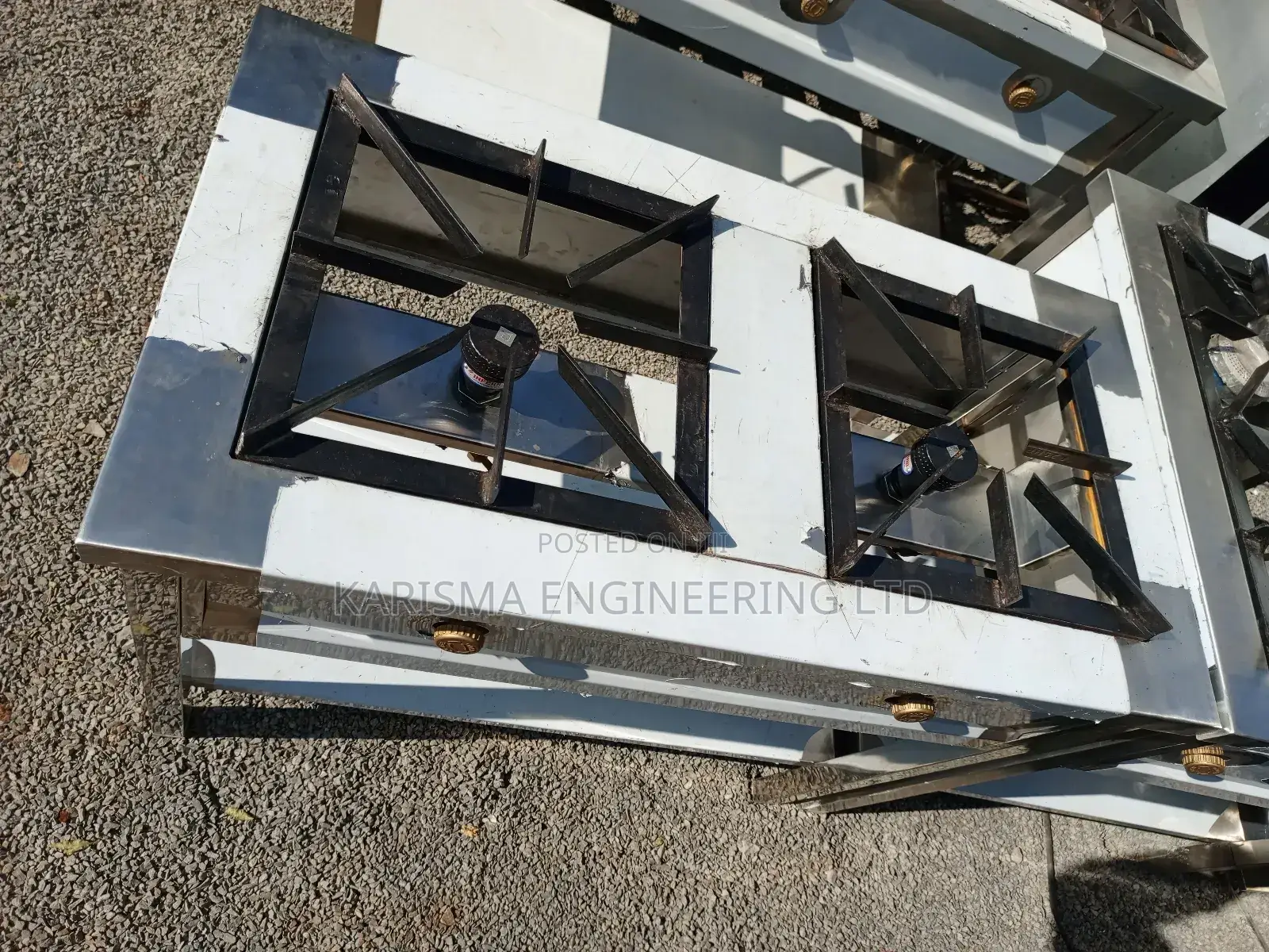 High Pressure 2 Burner. Stainless Steel.