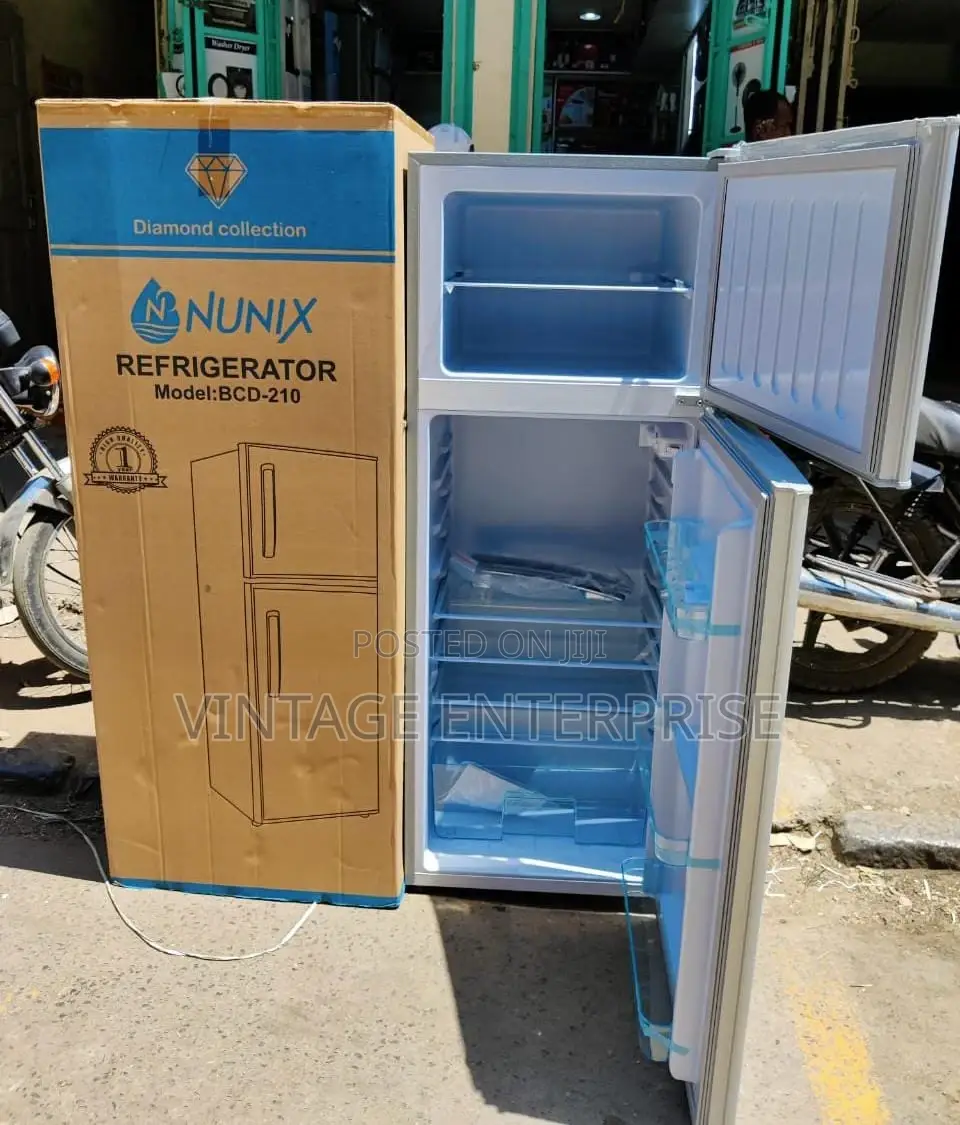Nunix Double Door Fridge 210litres