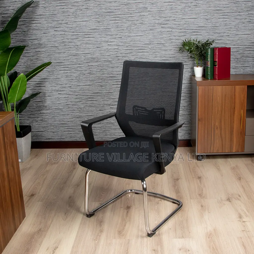 Office Chair; Mesh Mid-Back Ergonomic Guest Waiting Seat