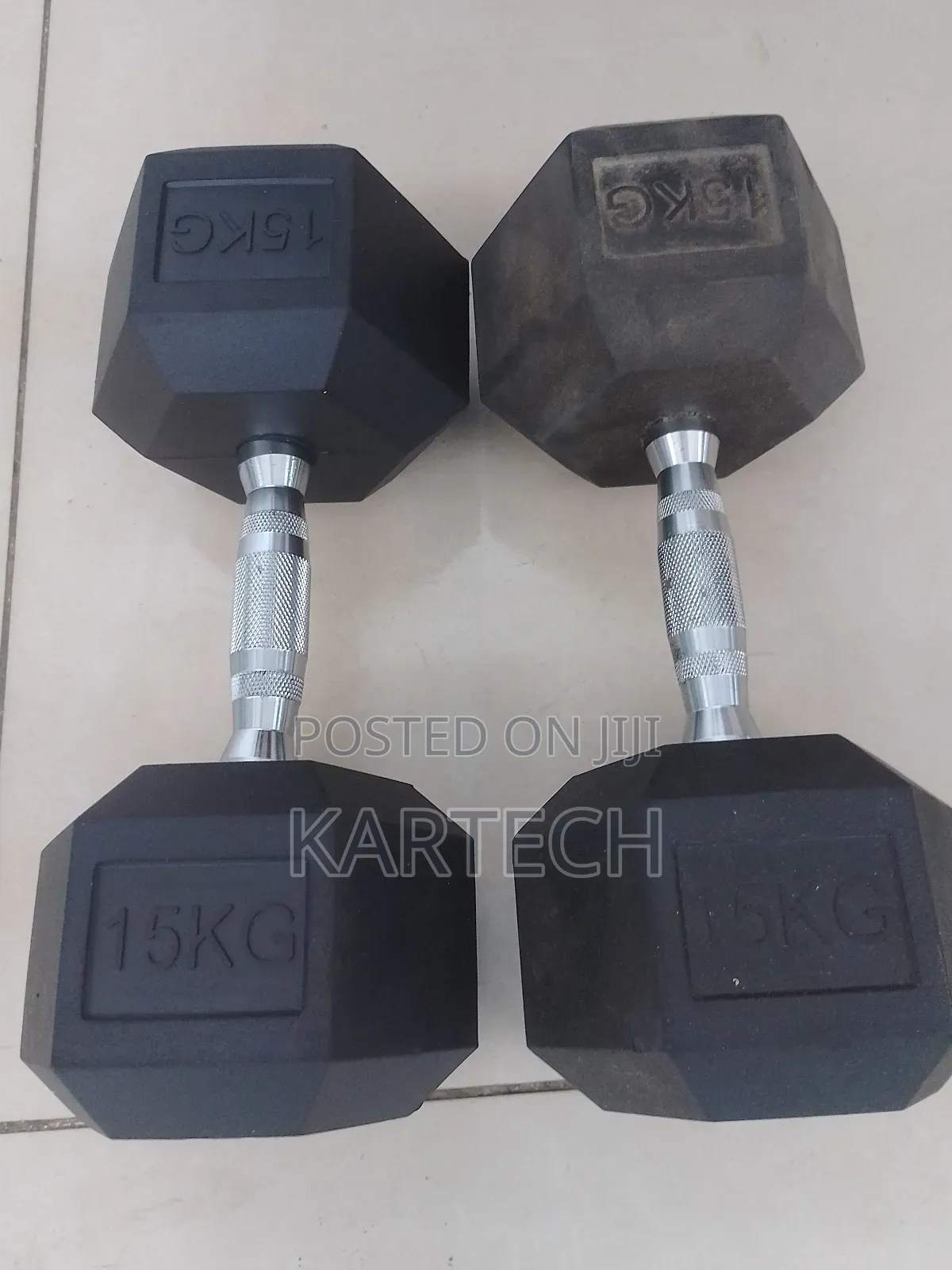 15kg Hex Dumbbell Set - Pair
