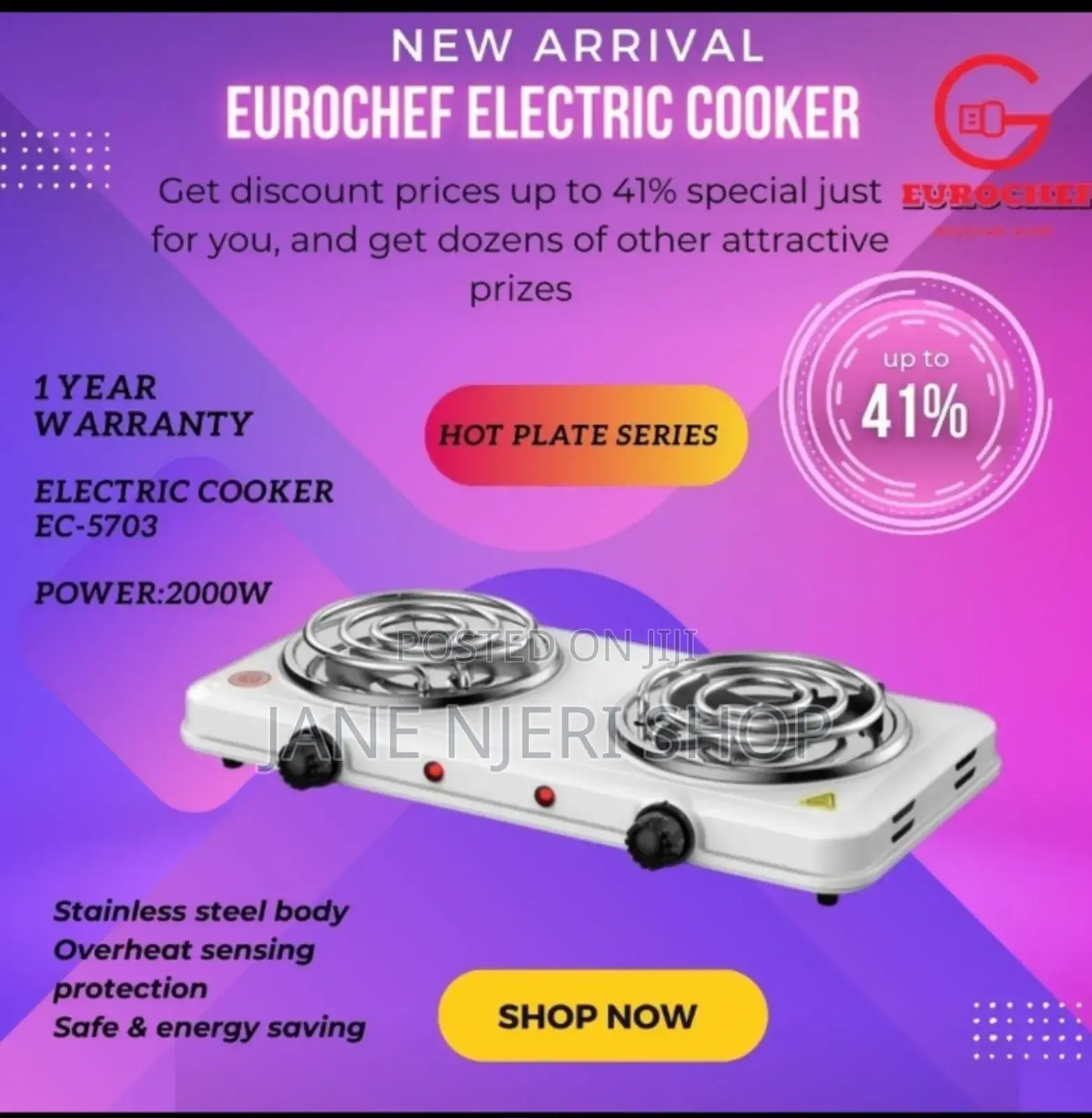 Eurochef Electric Cooker Newly Arrived EC-5703