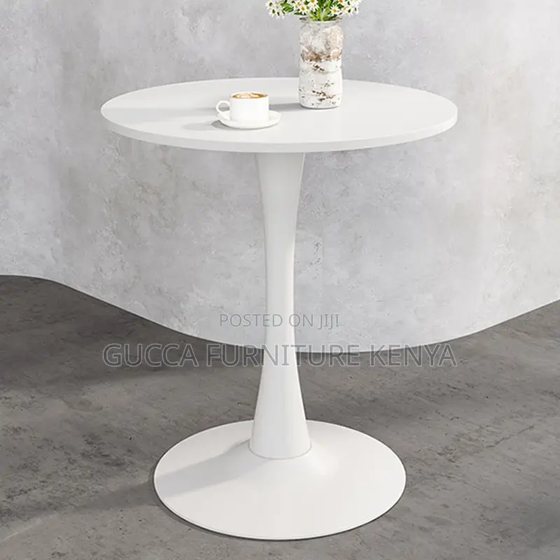 Dining Tables: Modish White Engineered Wood Dining Table