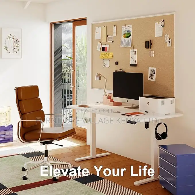 Office Desk: Motorized Height Electric Desk