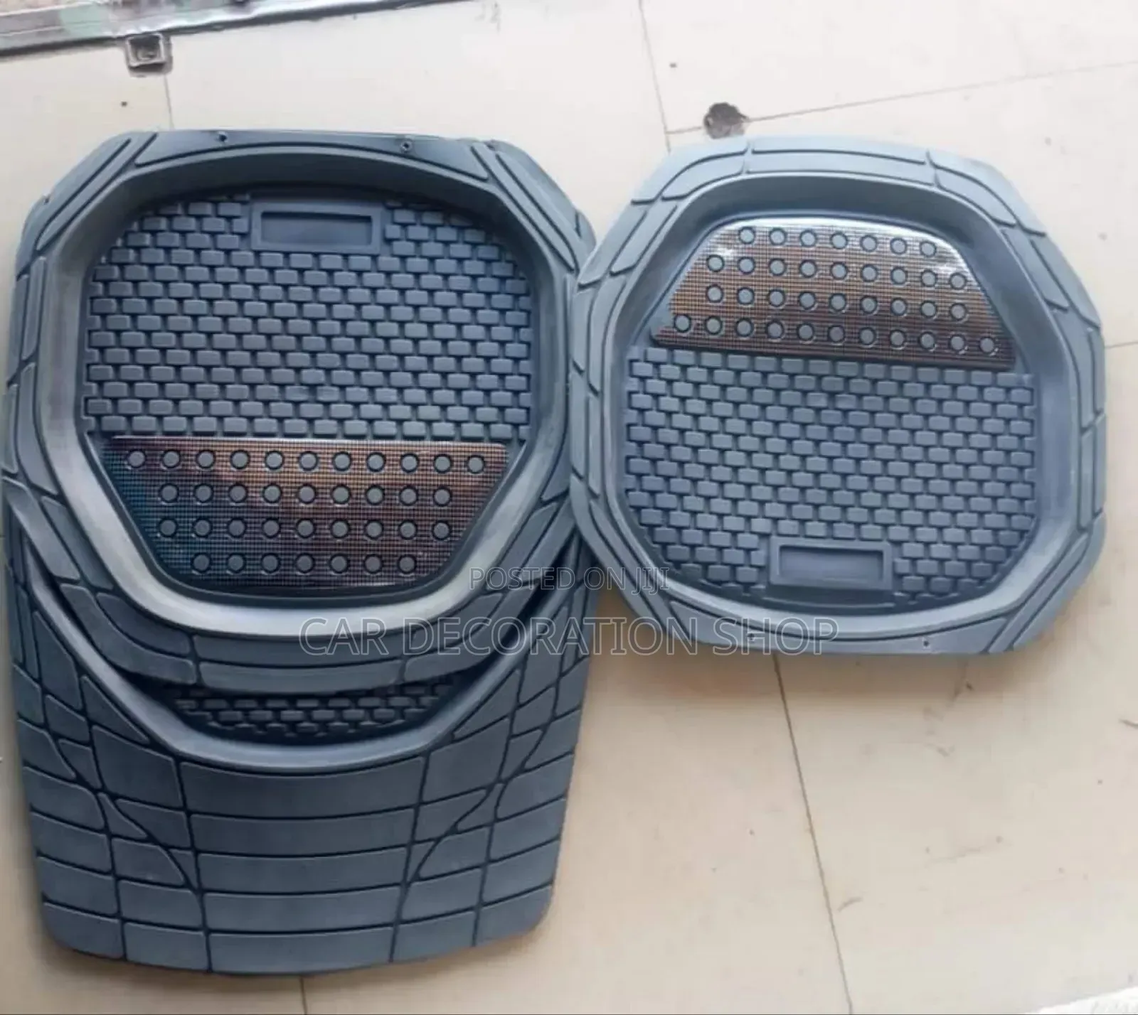 Grey 5pc Deep Dish Mud/Dust Floor Mats