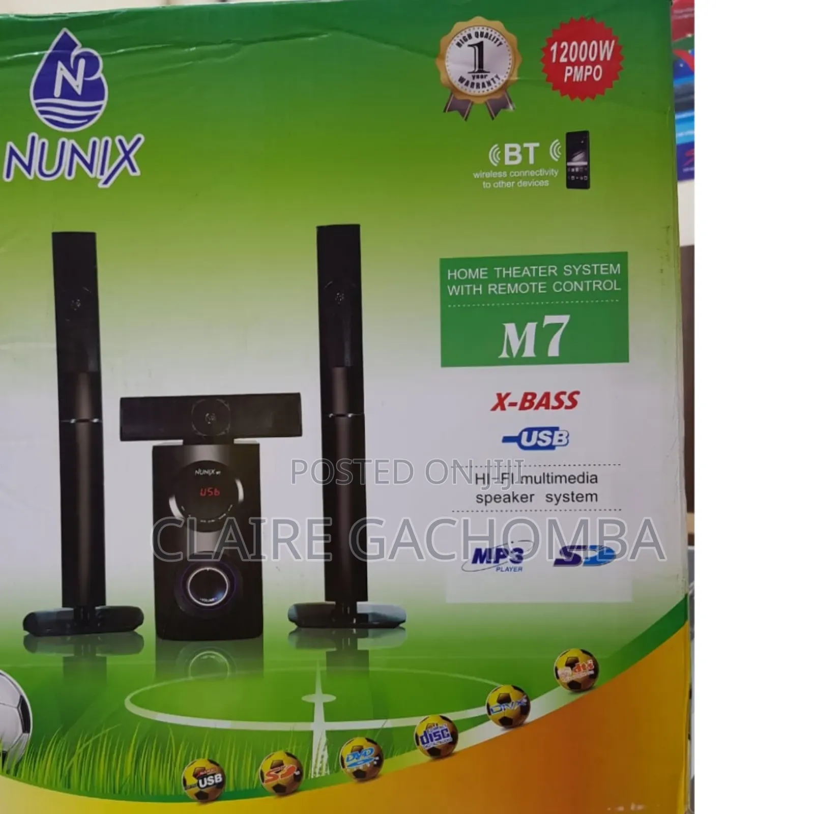 *Nunix 3.1 M7 Home Theater System 12000watts