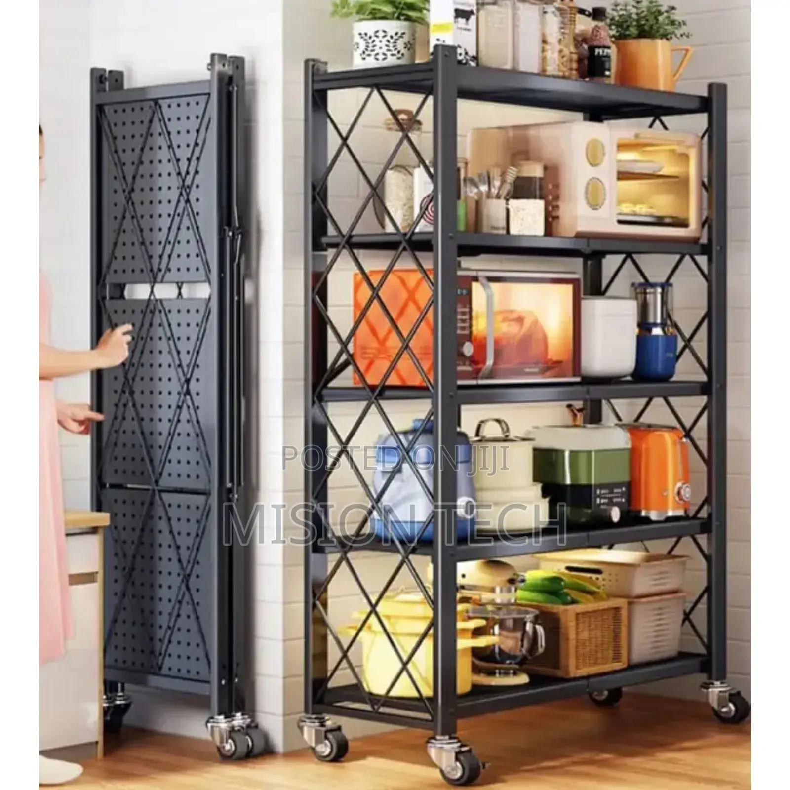 Foldable Rack 5 Tier Restocked 4 Tier