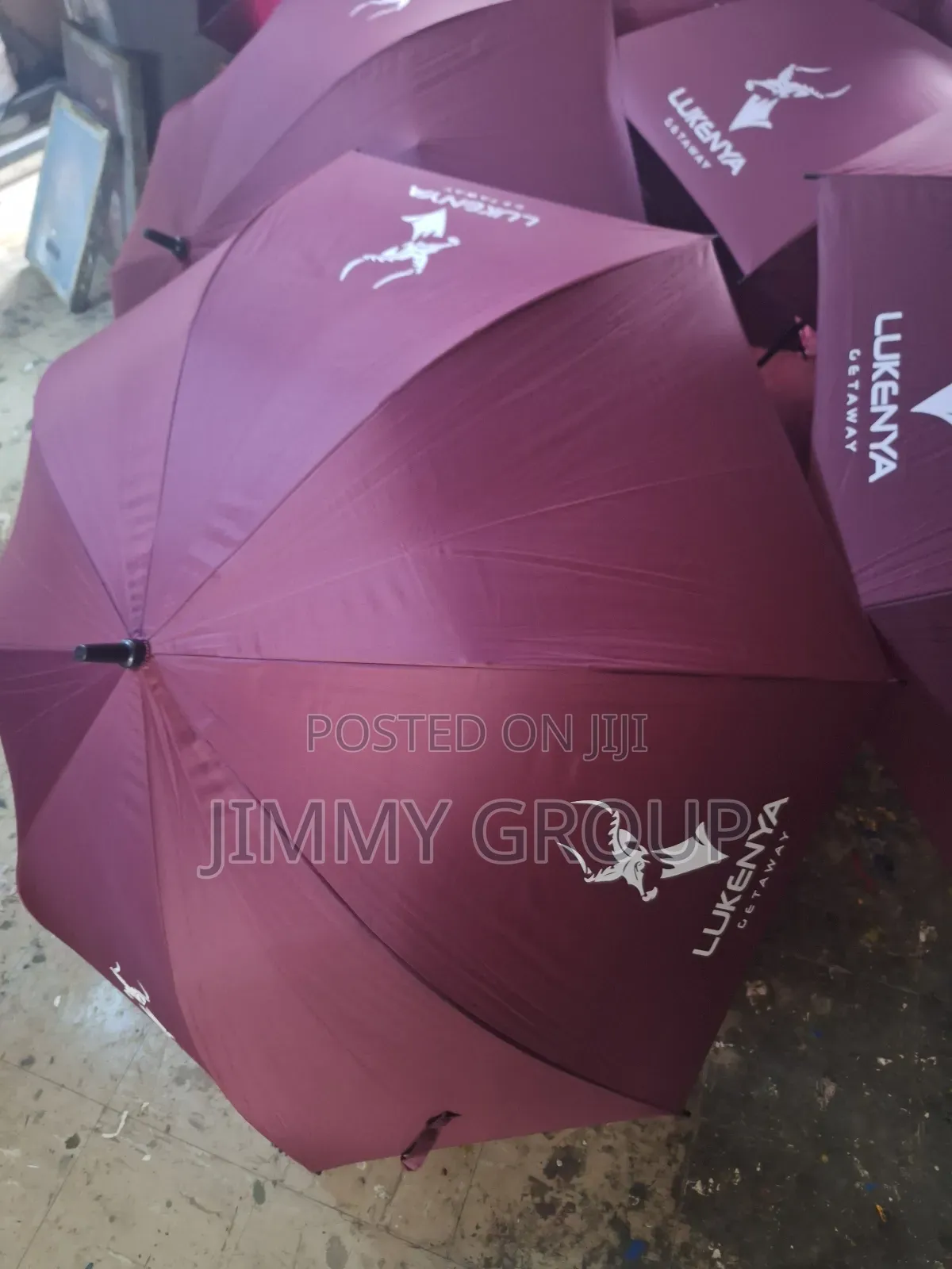 Maroon, Brown Umbrellas