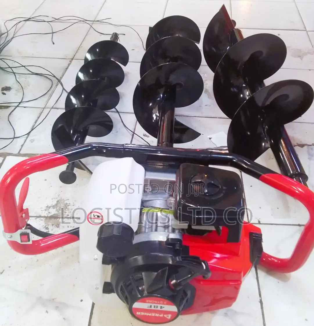 Earth Auger With Three Drill Bits