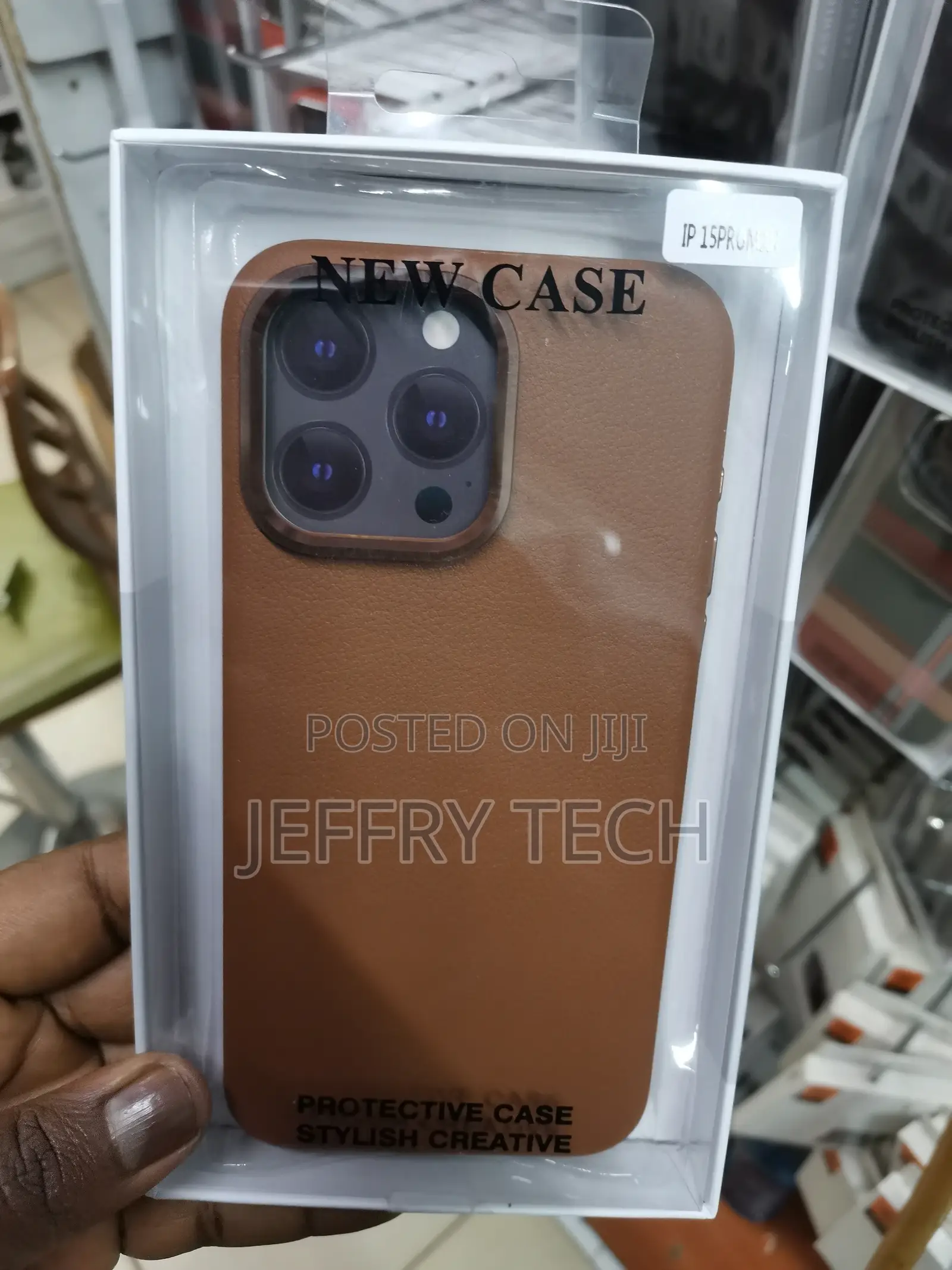 iPhone 15 Pro Max Leather Case Metal Buttons Camera Bezel