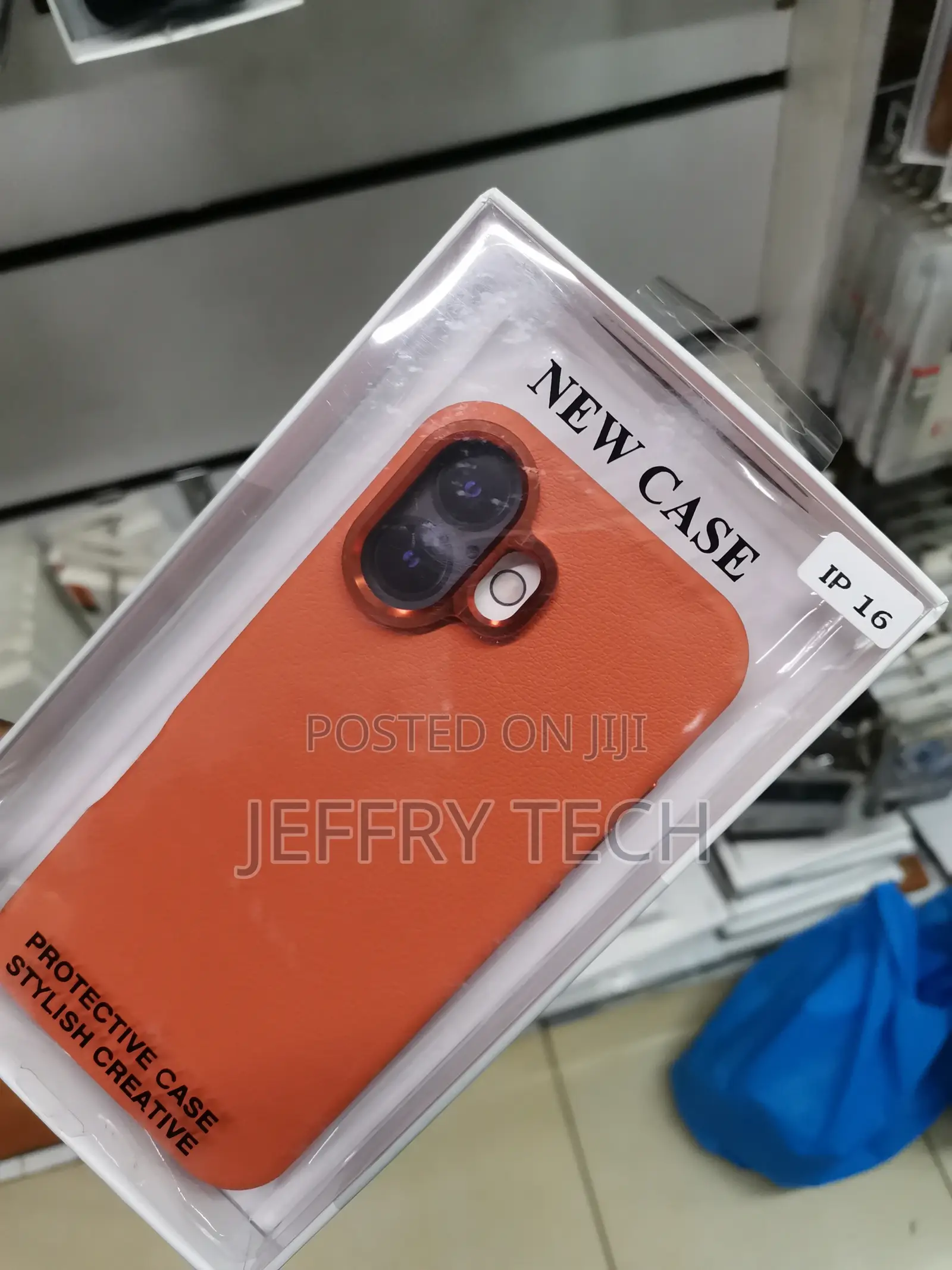 Leather Case for iPhone 16 Compatible With Magsafe-Orange