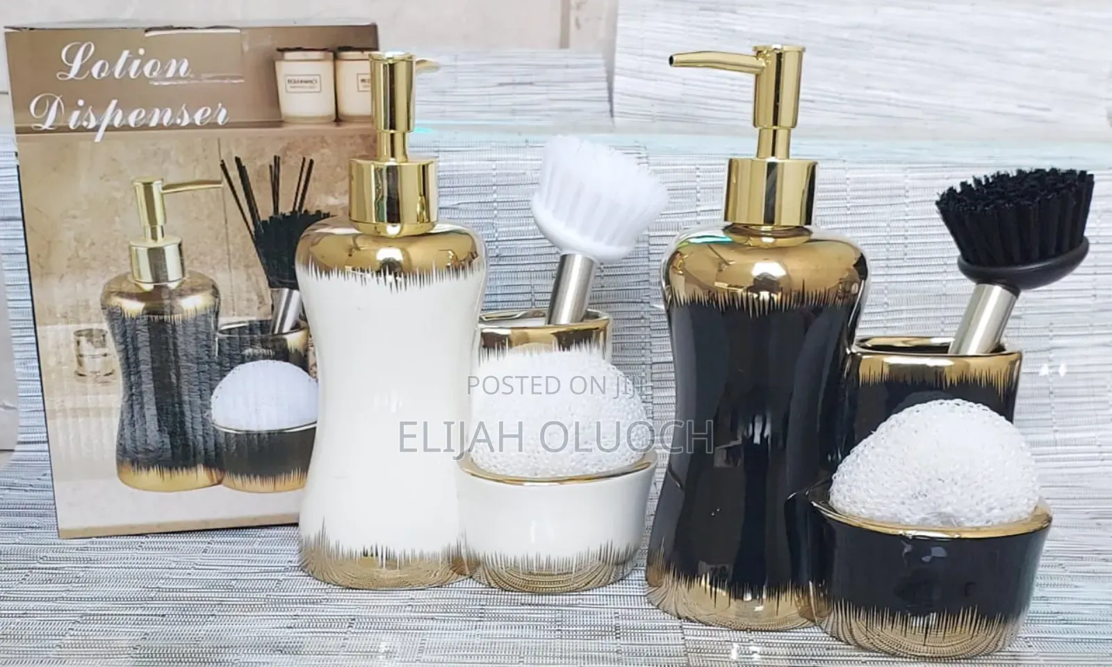 Combined 3 Level Ceramic Lotion / Soap Dispenser