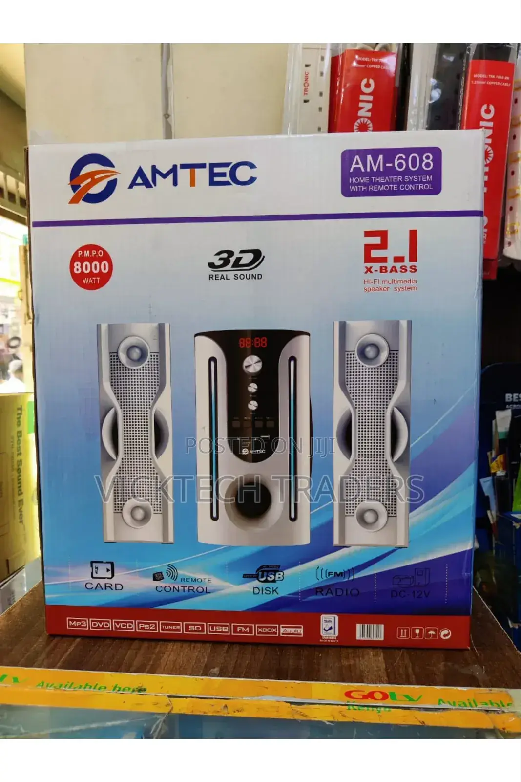 Home Theater System,Amtec AM-608 2.1 With Remote Control