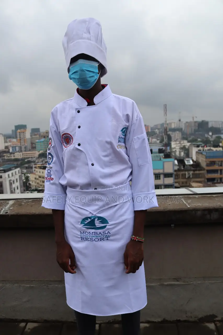 Chef Uniform- Embroidered (Cap, Jacket, Half Apron)