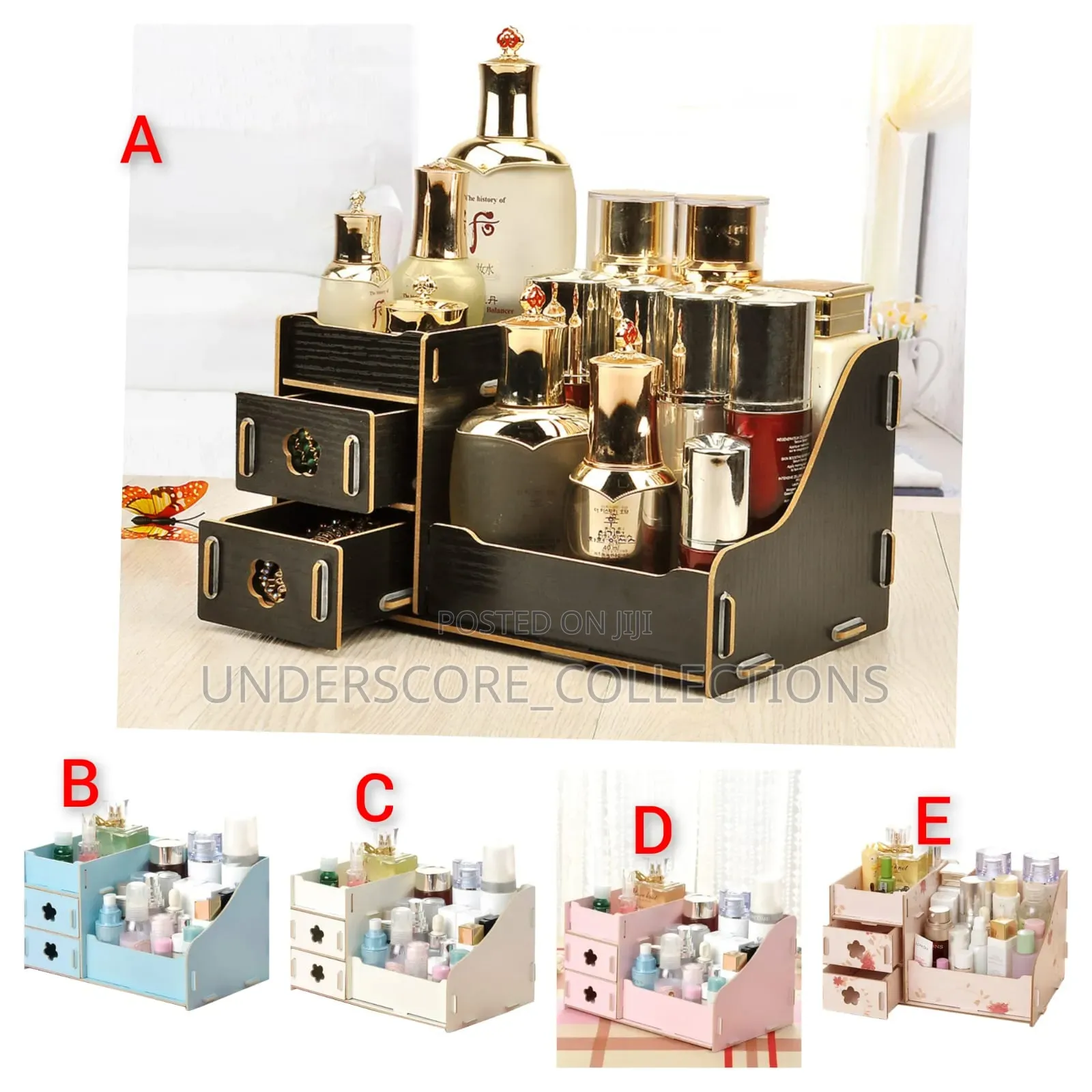 Hoomal Wooden Make Up Organizer
Size 25*16*15cms