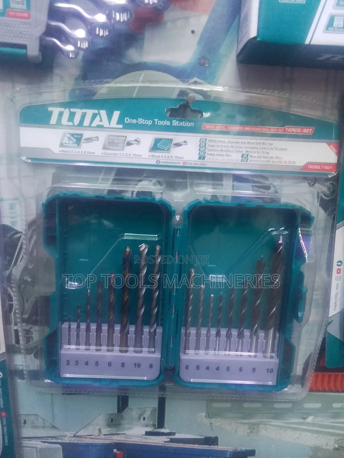 Total 16 Pieces, Metal Concrete and Wood Drill Bits