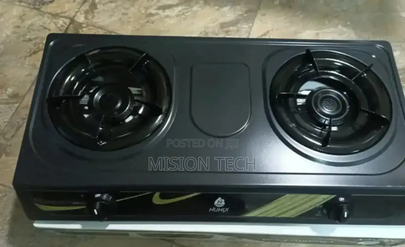 Nunix Auto Ignition Table Top Stainless Steel 2 Burner