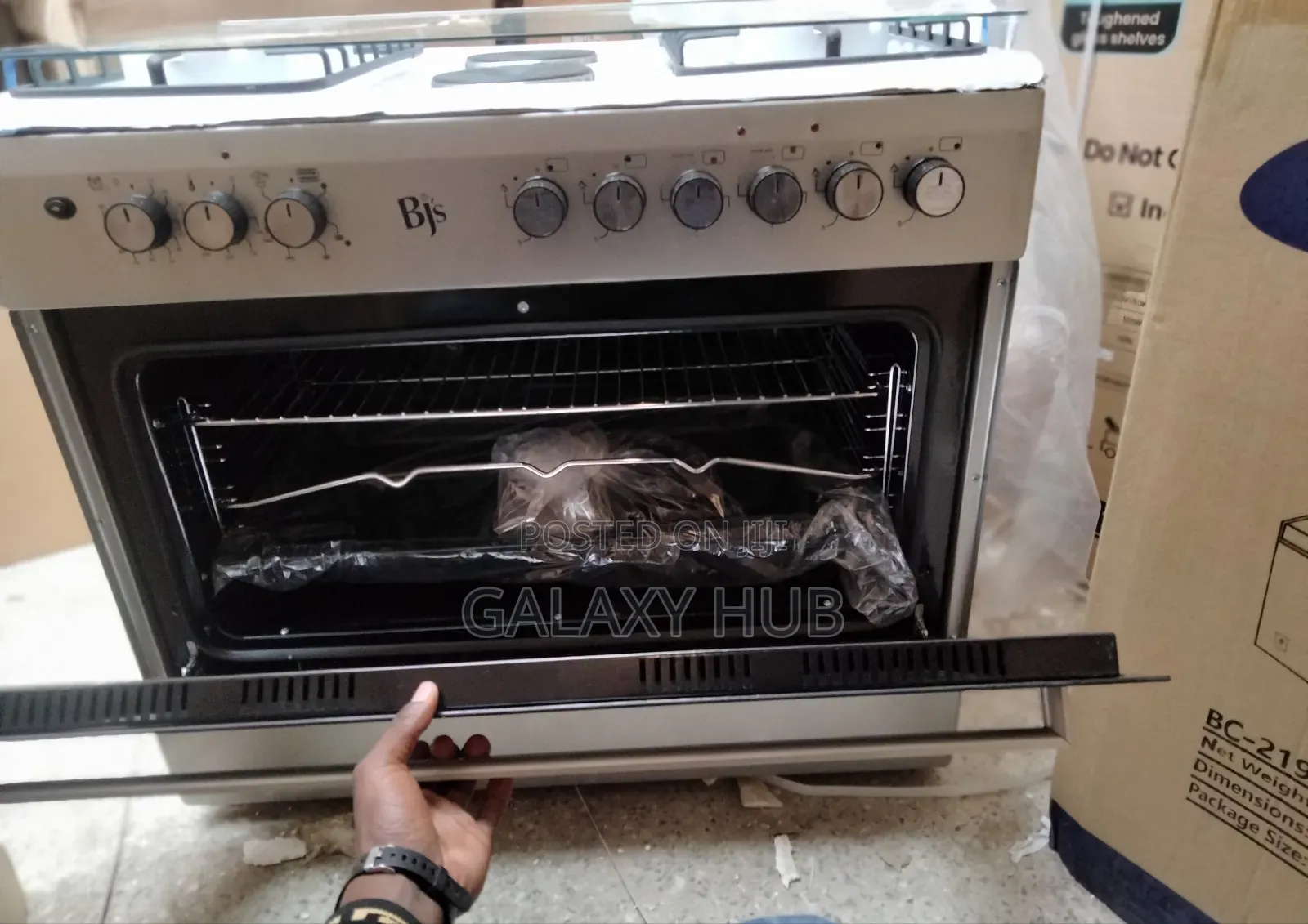BJS Silver (Inox) 60x90 4+2 Hot Plate Gas Cooker, W/ Turbo
