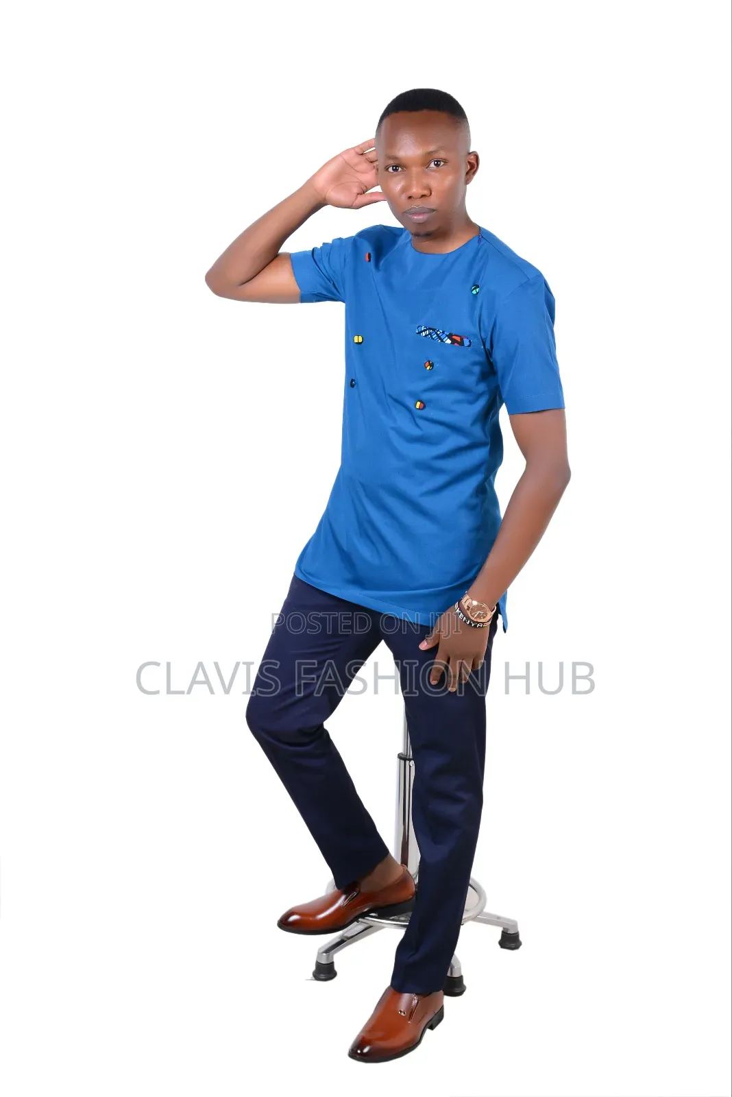 Teal Blue Men Shirts