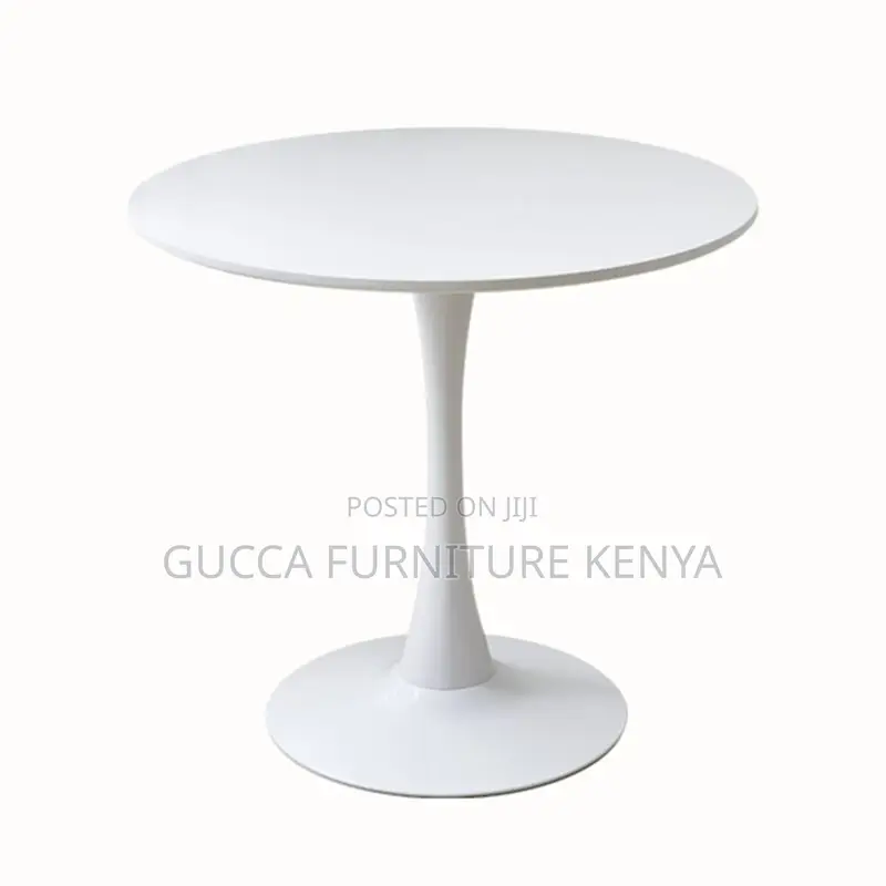 Dining Tables: Simple Round Dining Table With Tulip Base