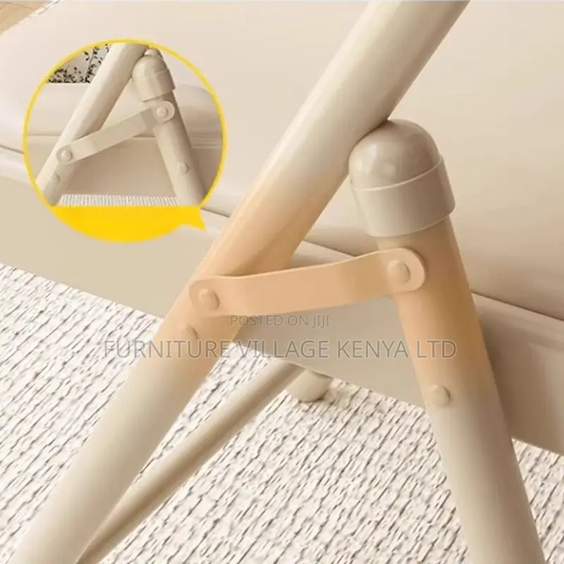 Office Chair: Foldable Leather Office Chair With Metal Base