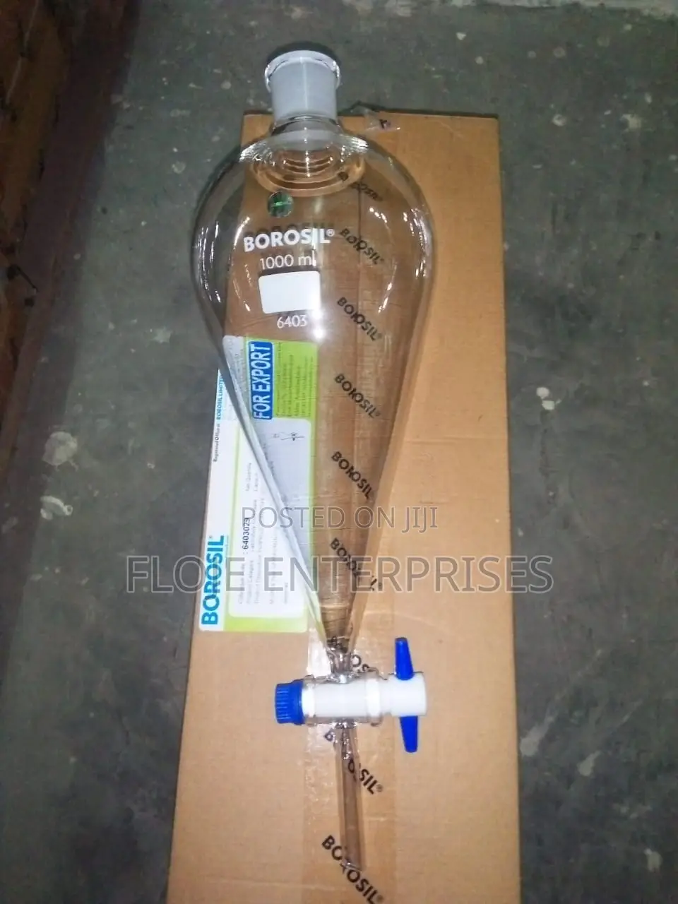 Separating Funnel 1000ml (Borosil) PTFE Stop Cock