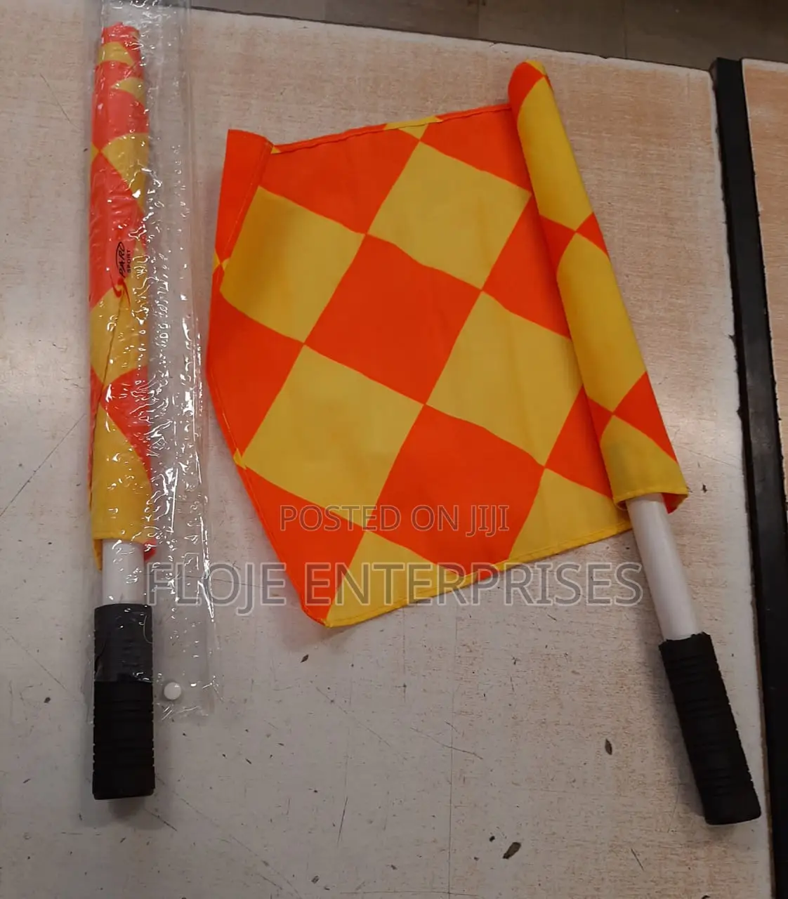 Referee Flag Type Linesman Flag Diamond Design Pair