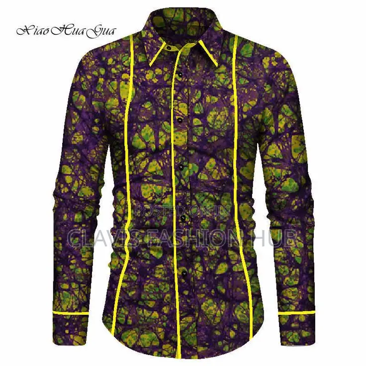 Long Sleeve Kitenge Shirts for Men