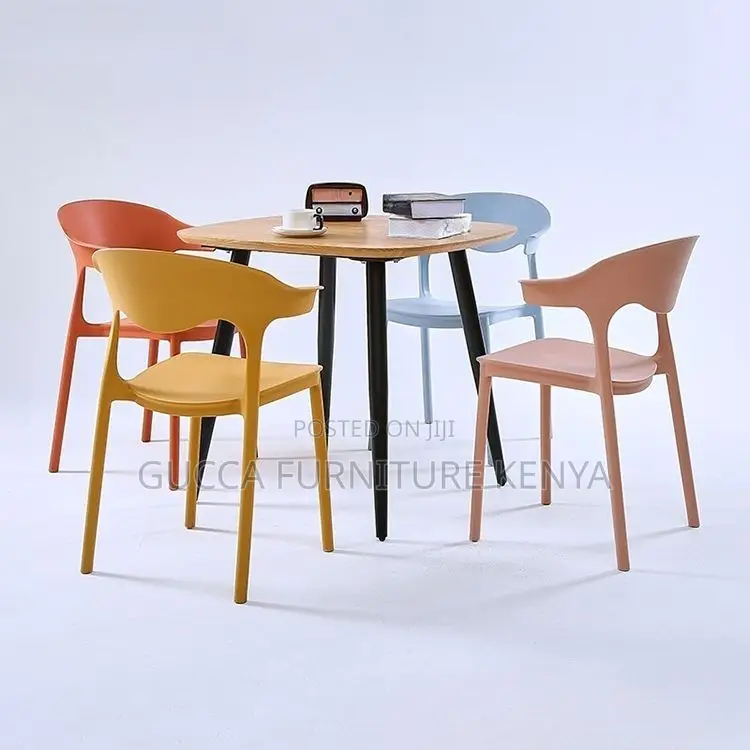 Home Chairs: Modern Plastic Stackable Dining Chair