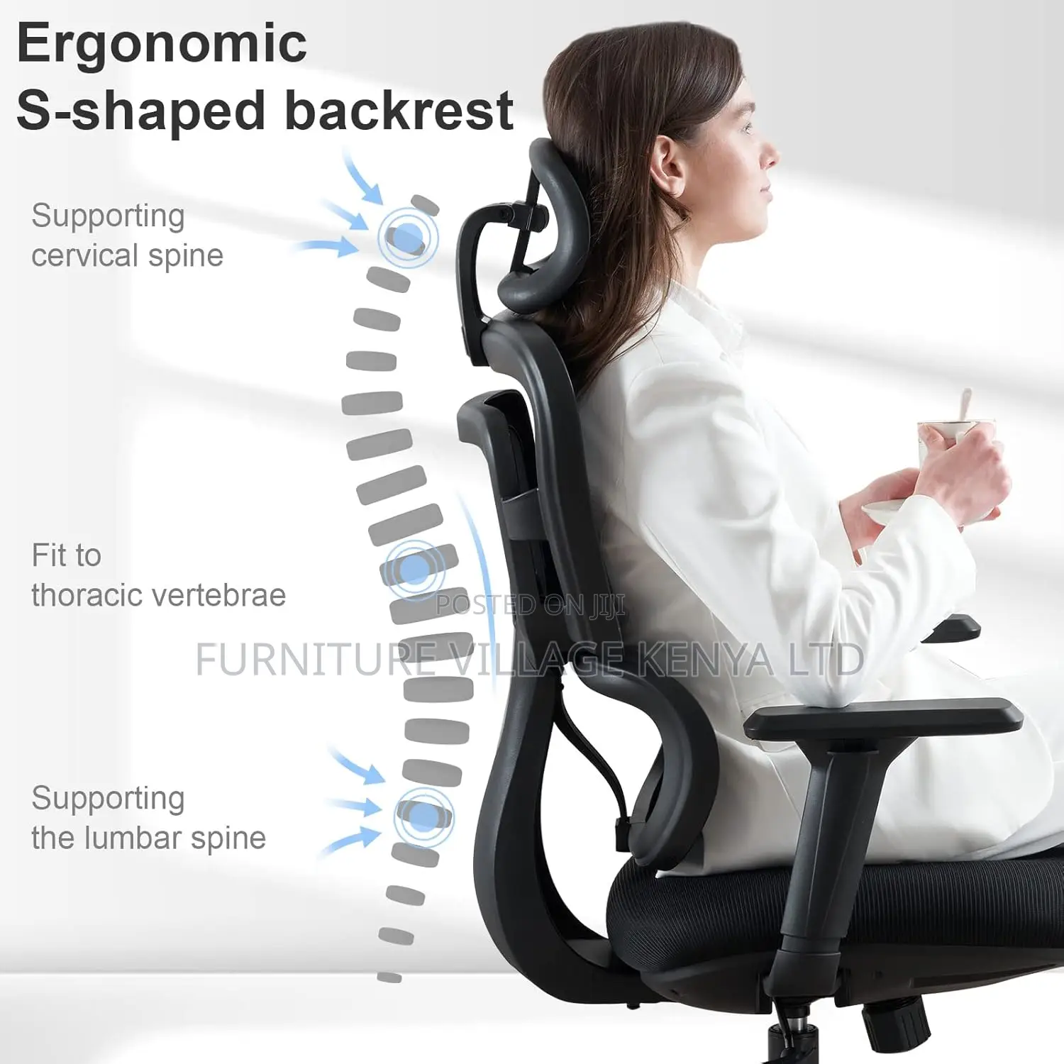 Office Chair: Orthopedic With Headrest Office Chair