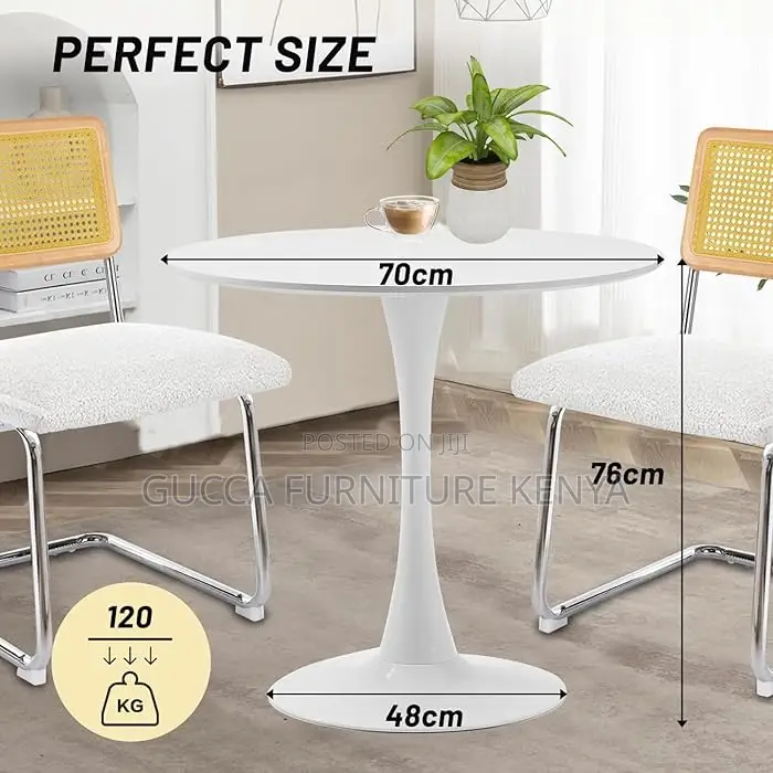Dining Tables:70cm Round Tabletop Marble Dining Table