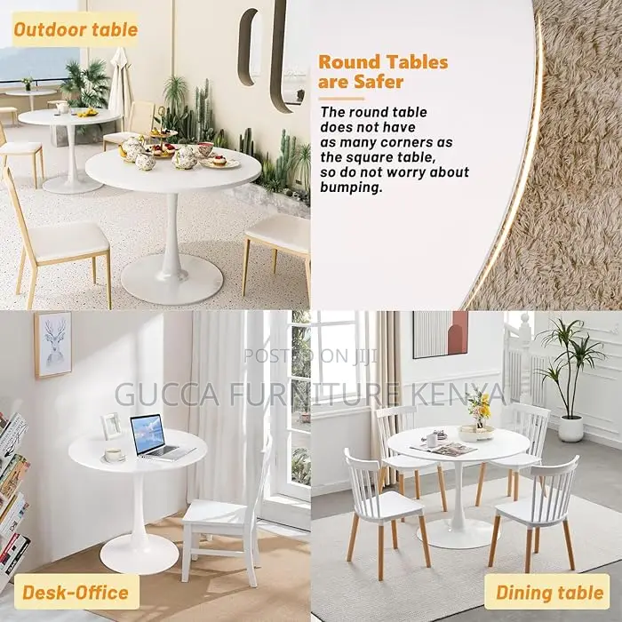 Dining Tables:70cm Round Tabletop Marble Dining Table