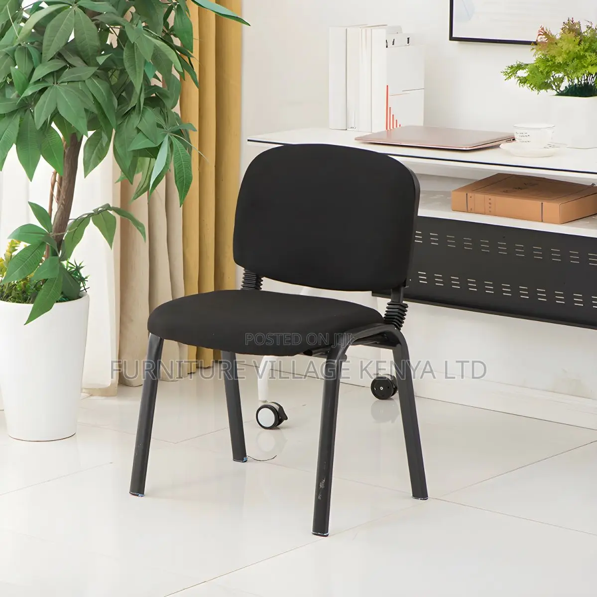 Office Chair : Stackable Black Office Chair