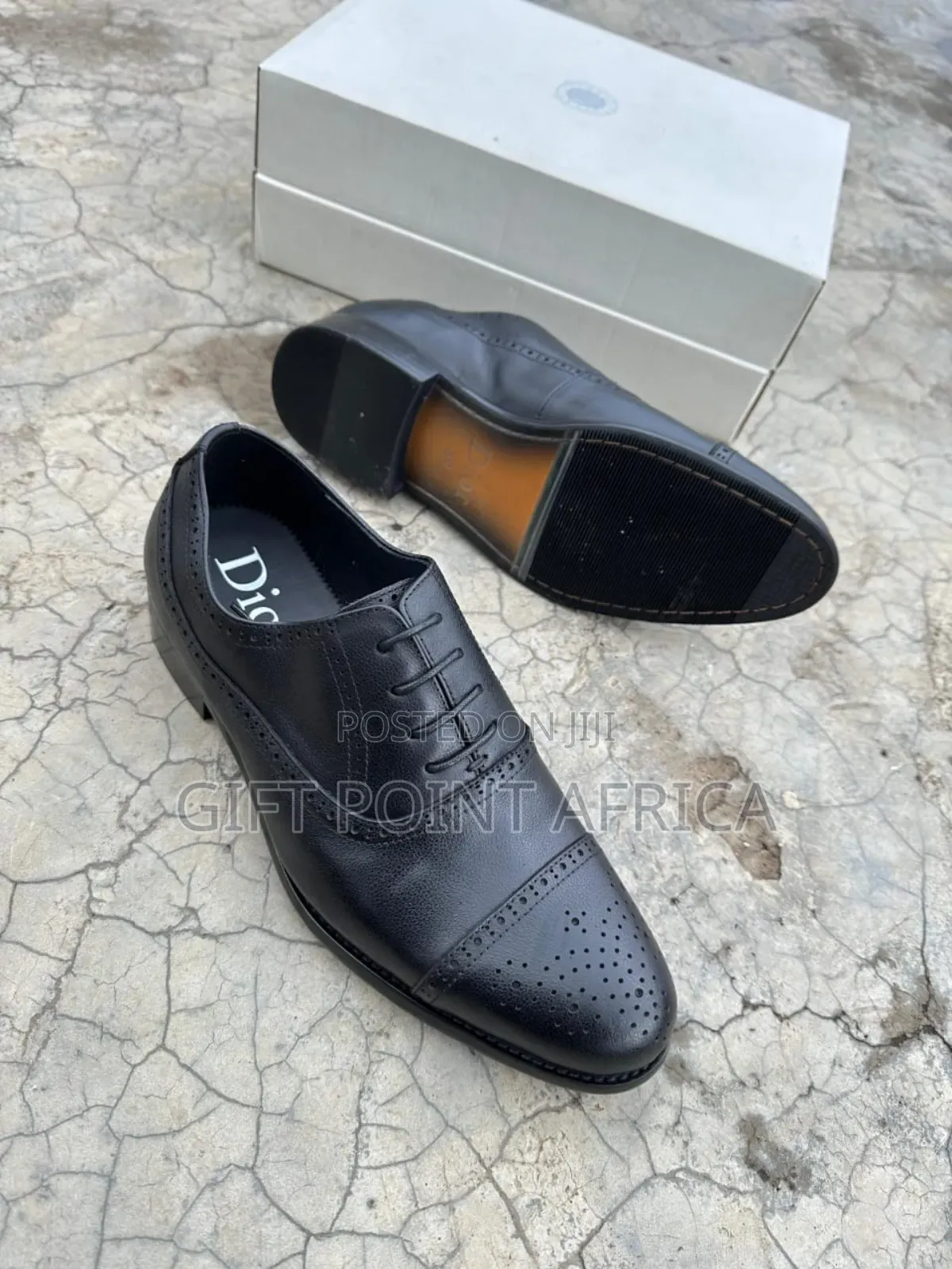 Black Dior Leather Official Shoes