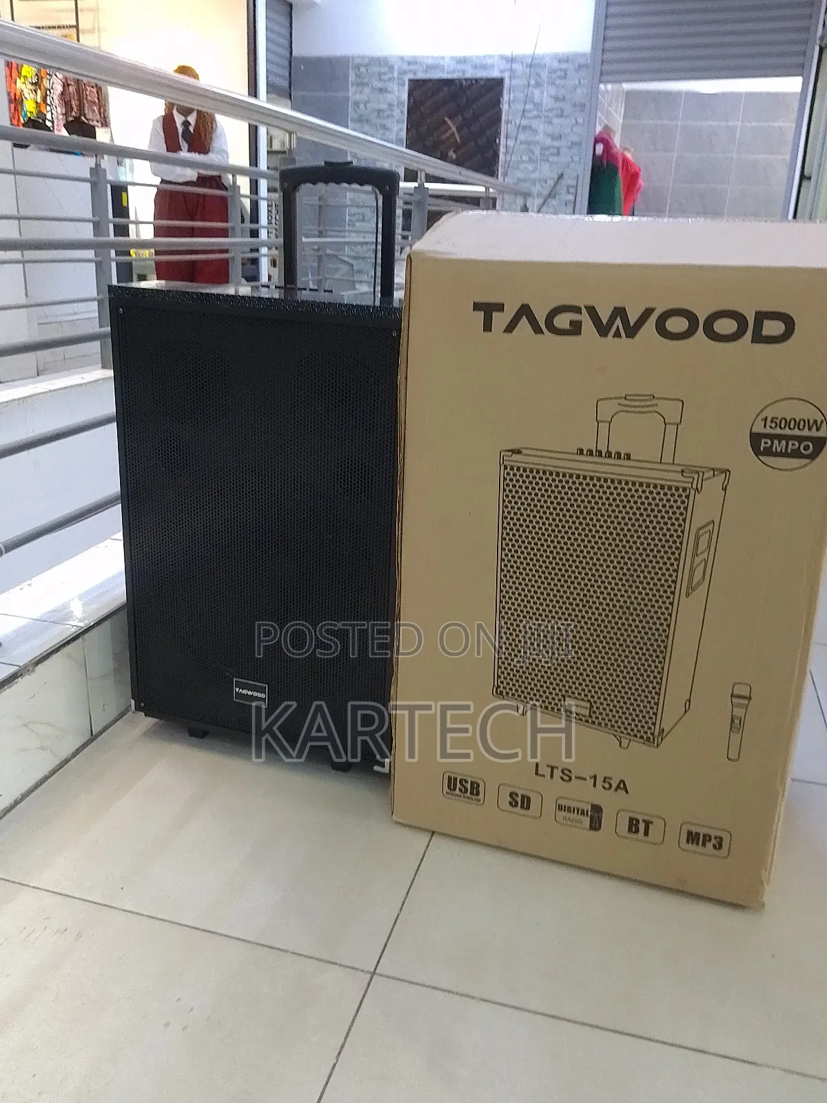 Tagwood 15" Outdoor Rechargeable Portable Speaker