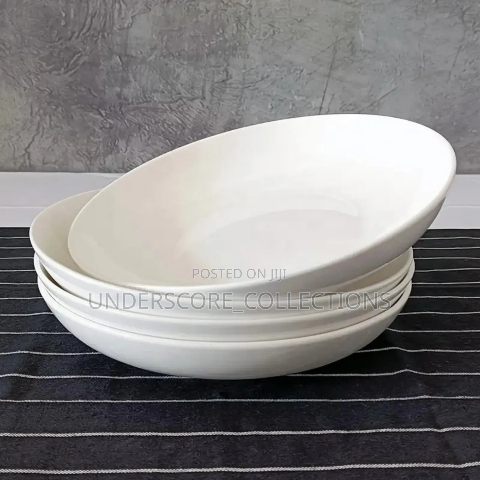 Porcelain Essential Deep Plates. 7 Inch