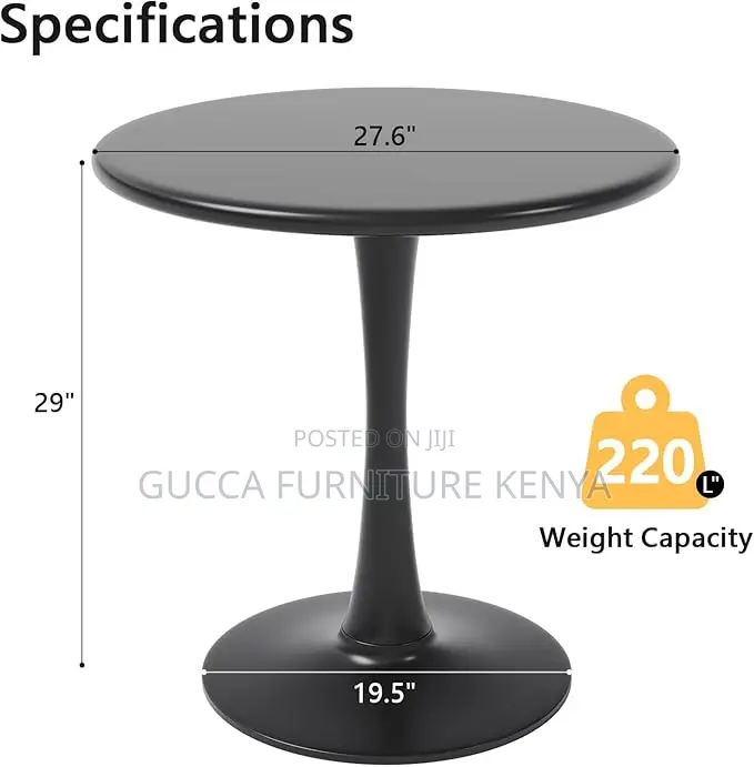 Dining Tables: Mid Century Small Pedestal Tulip Table