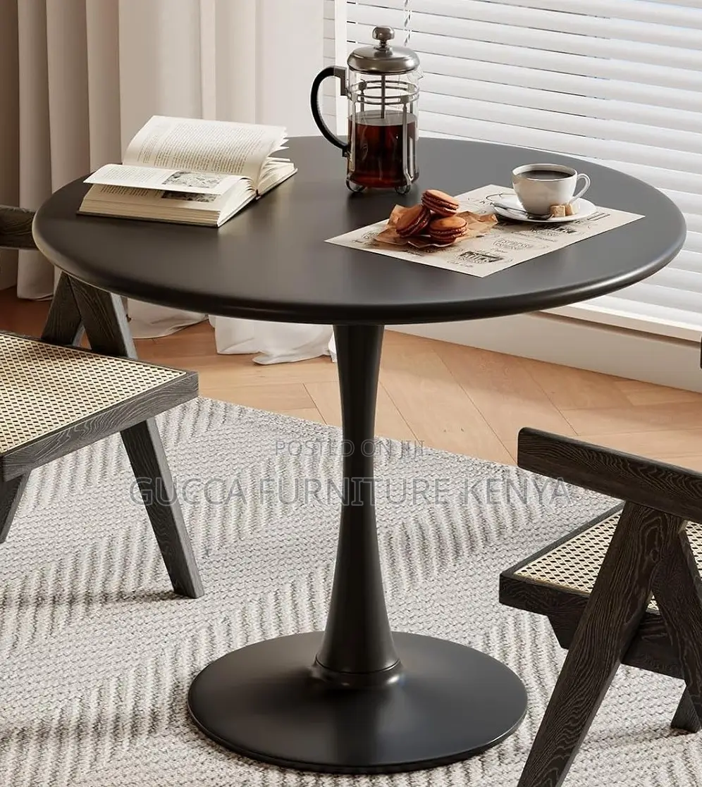 Dining Tables: Mid Century Small Pedestal Tulip Table