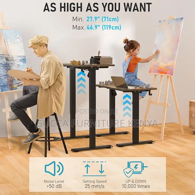 Office Tables: Modern Adjustable Height Sit Stand Up Desk