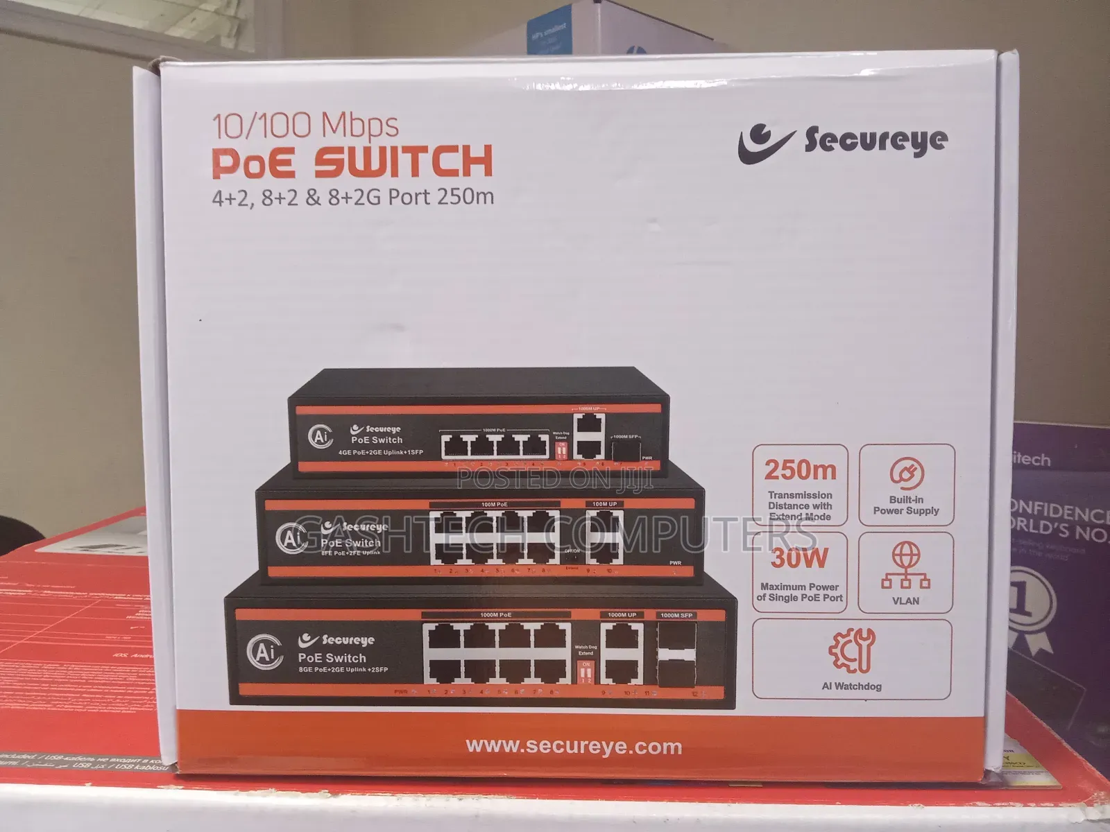 S-8fe-2ue-Ld-Al-Vlan Secureye 8 Port Poe SWITCH