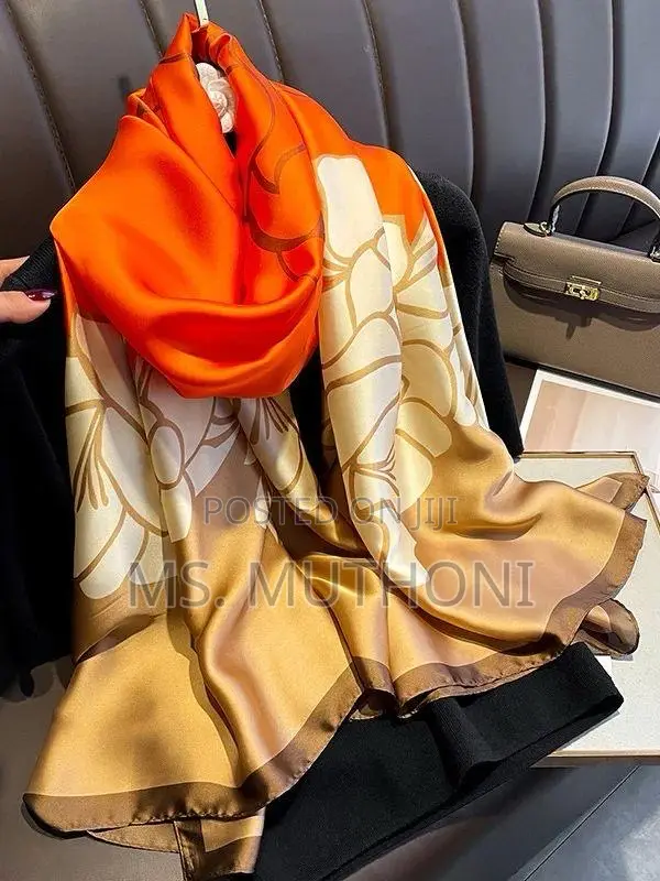 Designer Summer Ladies Luxury Floral Silk Scarves Hijabs