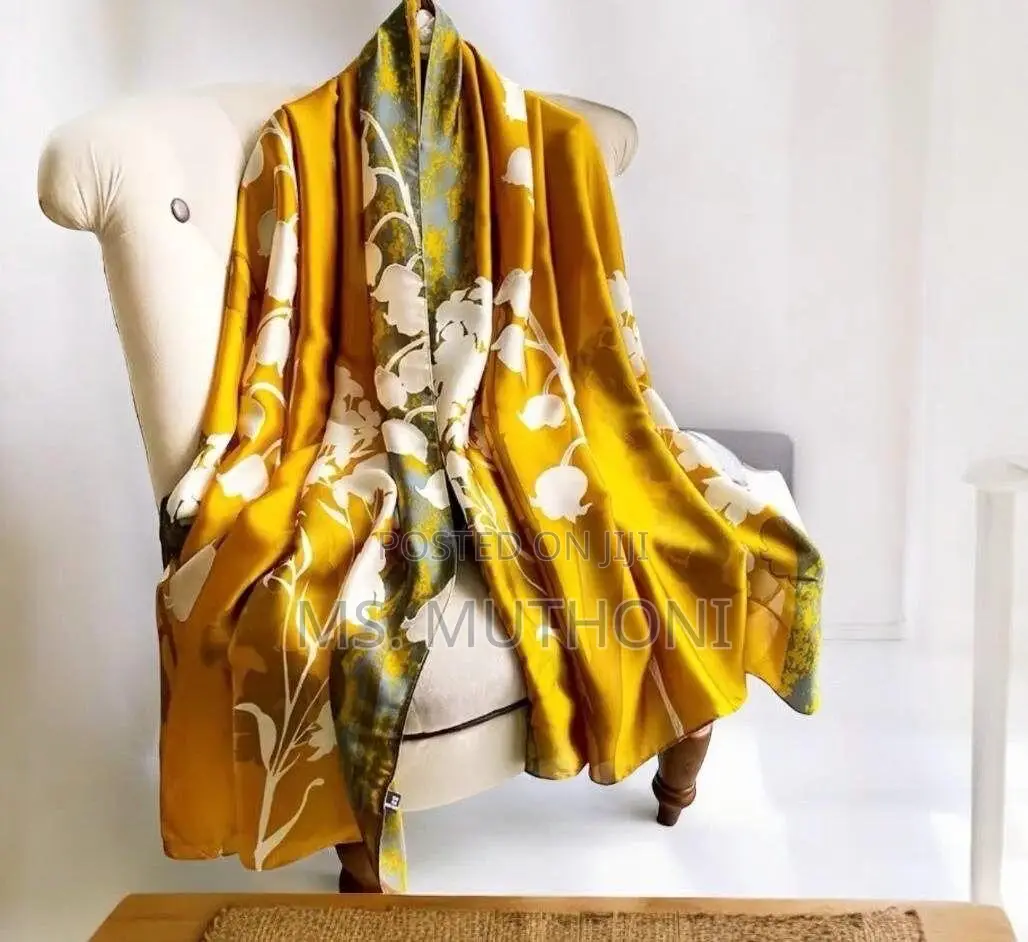 Designer Summer Ladies Luxury Floral Silk Scarves Hijabs