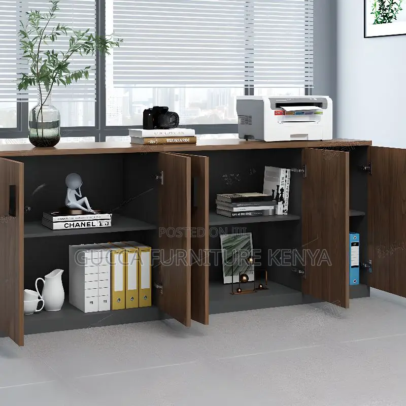 Cabinets:2-Door Wooden Vertical Credenza Cabinet