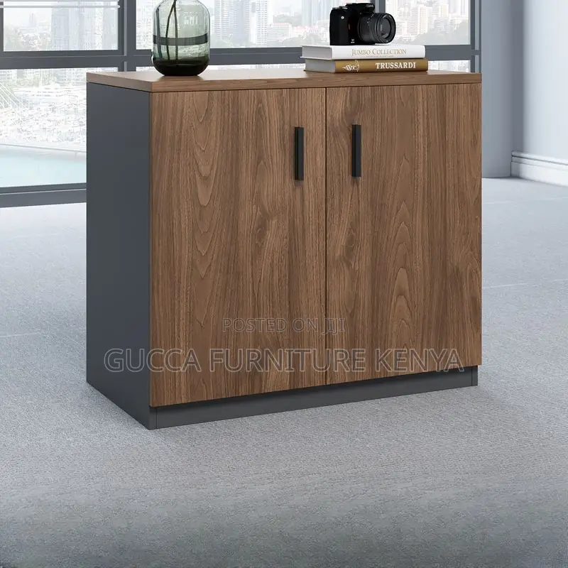 Cabinets:2-Door Wooden Vertical Credenza Cabinet