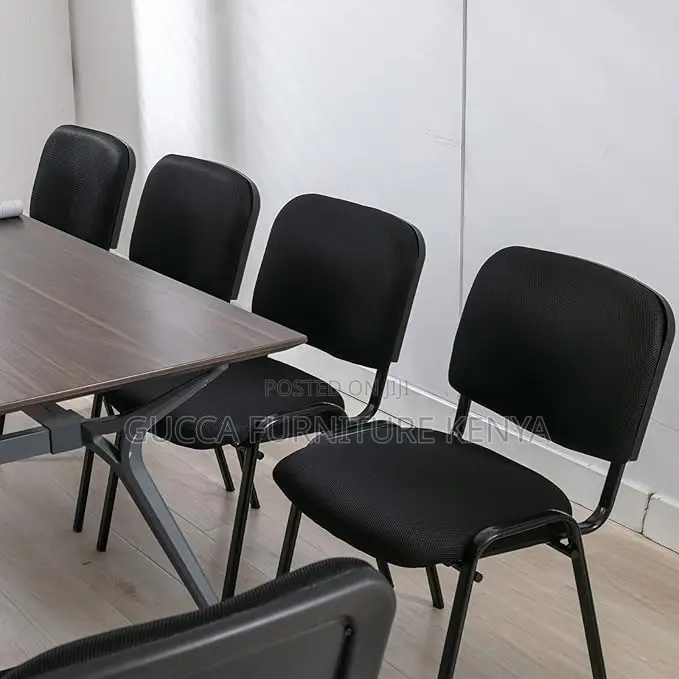 Office Chairs: Stackable Guest Chairs With Upholstered Back