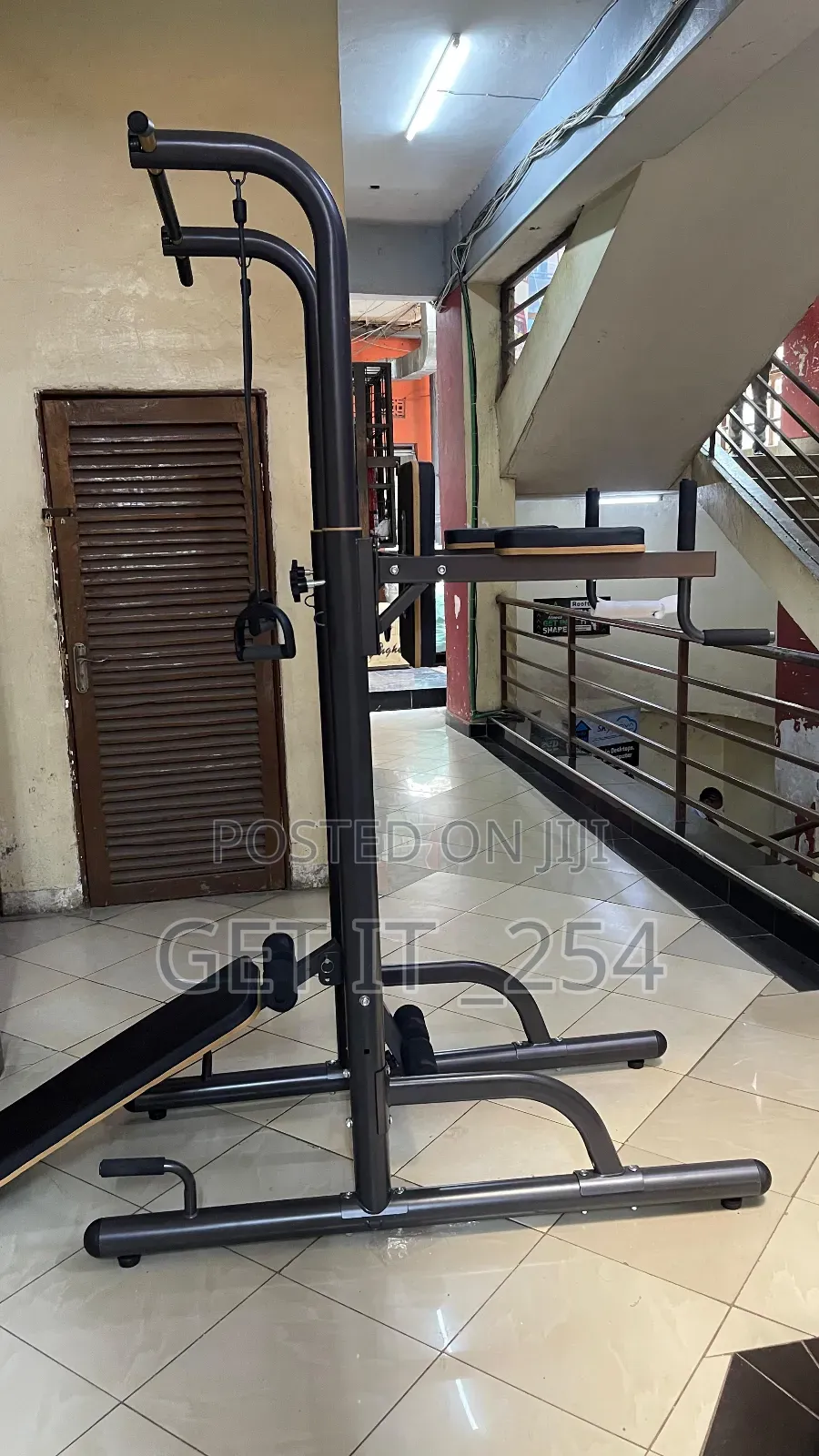 Chin Dip Power Tower With Bench