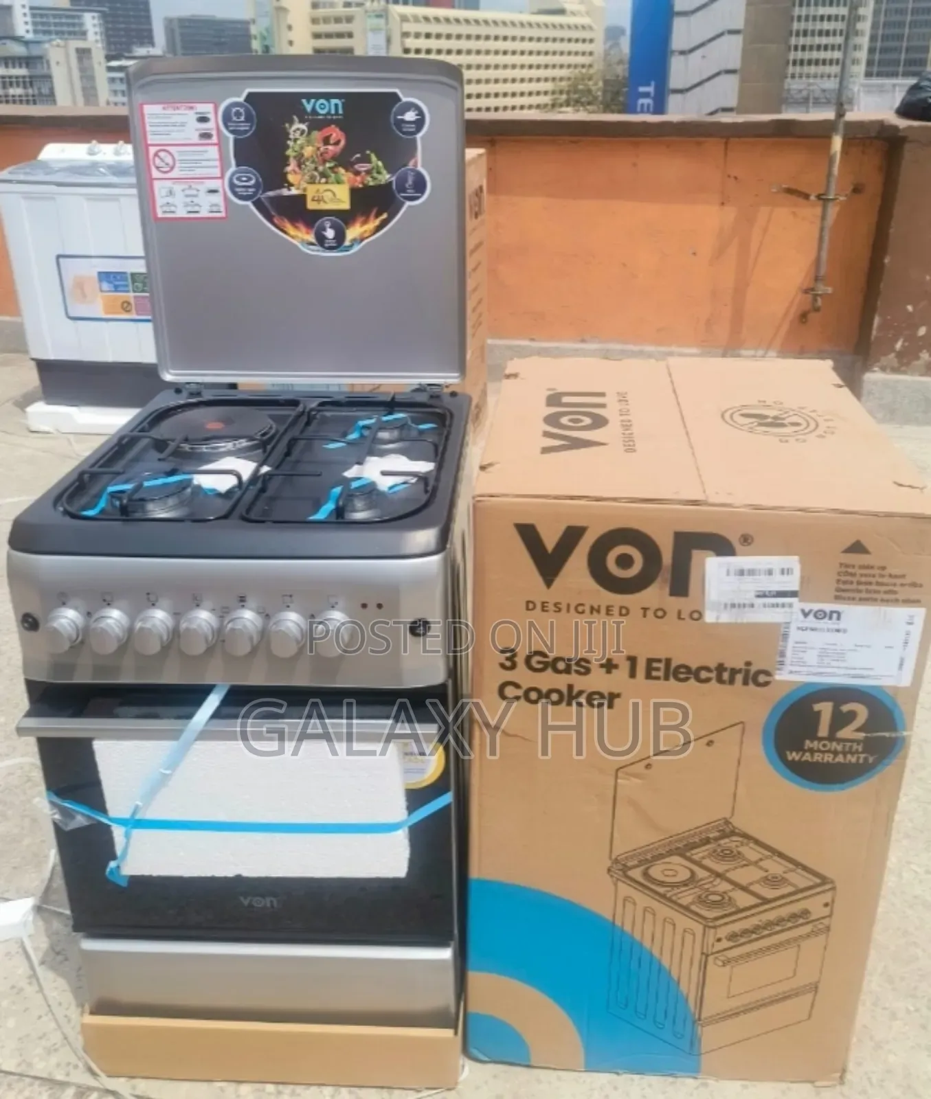 Von Cooker 3 Gas + 1 Electric – Vac6sv31uy Grey